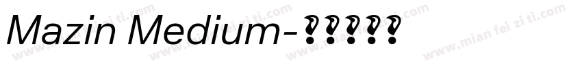 Mazin Medium字体转换